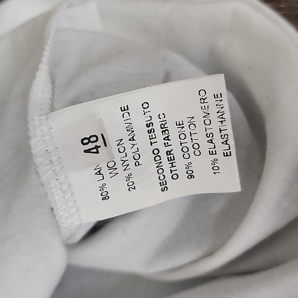 YC WHYCI Milano Wool Blend Layered Long Sleeve Scoop Neck Top Black White - Picture 5 of 10